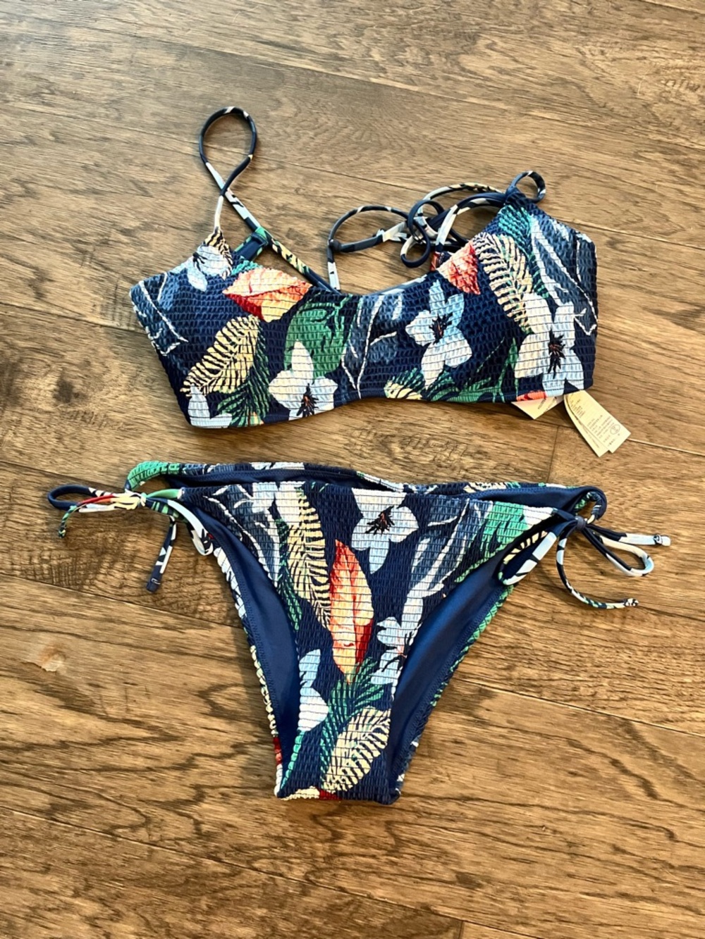 Hollister Blue Floral Bikini